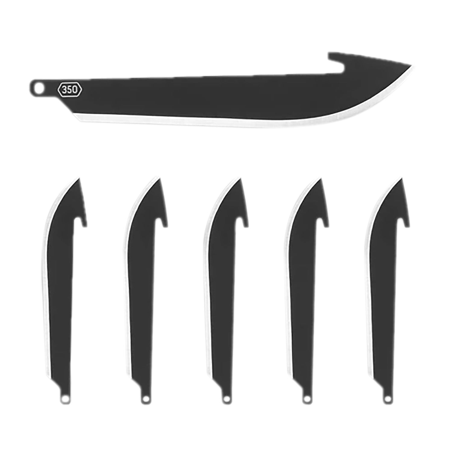 Outdoor Edge 3.50" Drop Point Plain Replaceable Blade Knife, 420J2 SS, 6 Blades
