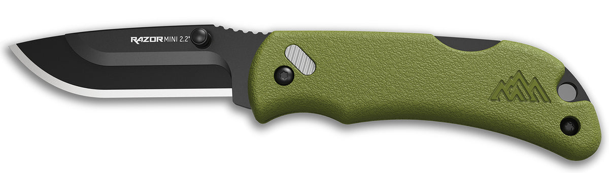 Outdoor Edge RazorMini Folding Plain 2.20" 420J2 SS Blade OD Green Polymer Handle