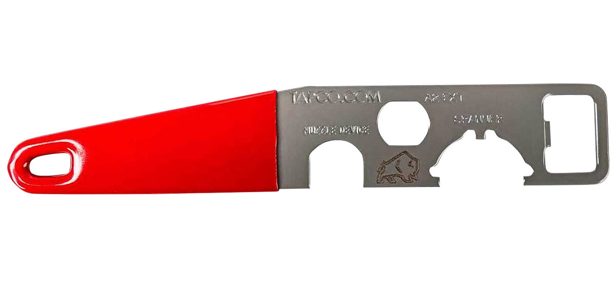 Tapco TAP22030 Red Steel AR Armorer Stock Wrench Rubber Handle Castle Nut Flash Suppressor Receiver Extension