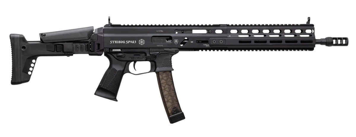 Grand Power 810091158005 Stribog SP9A3 9mm Luger 30+1 16" Black Barrel, Picatinny Rail Receiver & Grip
