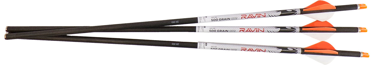 Ravin XK5 R144 Pure Carbon Lighted Arrows 500 Grain Crossbow 3-Pack