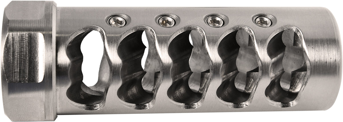 APA G4F5865S Gen 4 Fat Bastard Stainless Muzzle Brake 6.5mm 5/8"x24 Tunable Top Ports