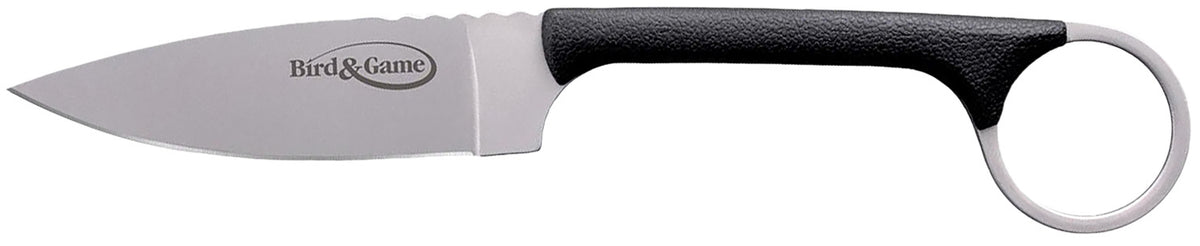 Cold Steel Bird & Game 3.50" Fixed AUS-8A SS Drop Point Blade, Black Polymer Handle, Includes Sheath