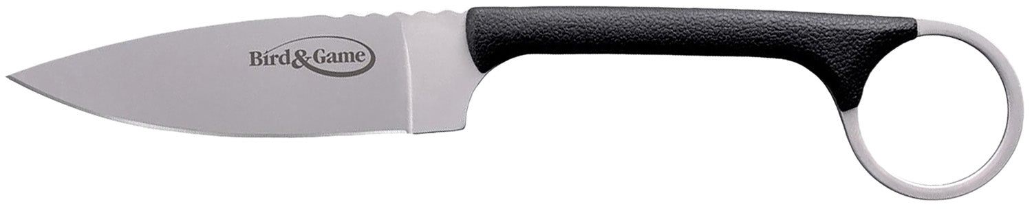 Cold Steel Bird & Game 3.50" Fixed AUS-8A SS Drop Point Blade, Black Polymer Handle, Includes Sheath