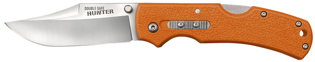 Cold Steel CS23JBZ 3.5" Folding Double Safe Hunter Clip Point Satin SS Blade Orange Textured Handle
