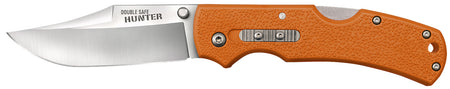 Cold Steel CS23JBZ 3.5" Folding Double Safe Hunter Clip Point Satin SS Blade Orange Textured Handle