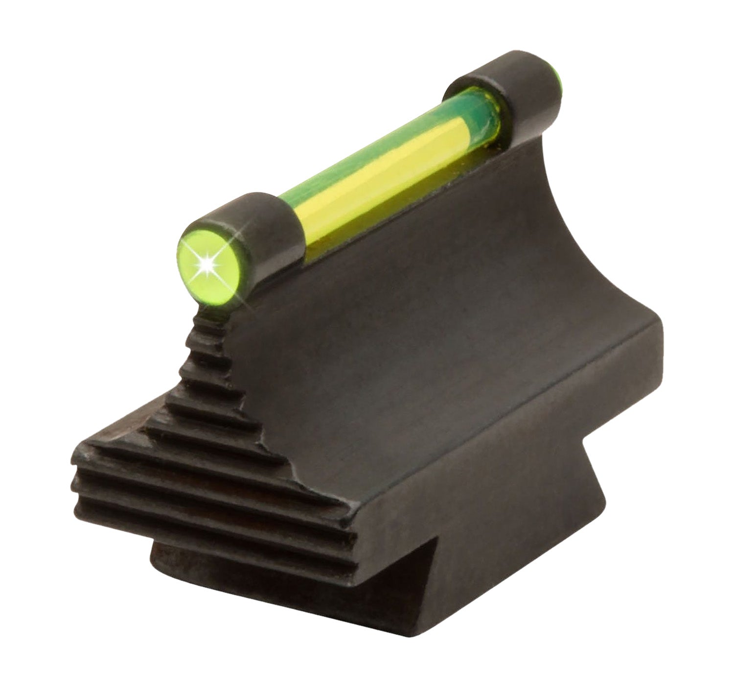 TruGlo TG95530RG Front Rifle Sight Green Fiber Optic Black Frame 3/8 Inch Dovetail .530 Height
