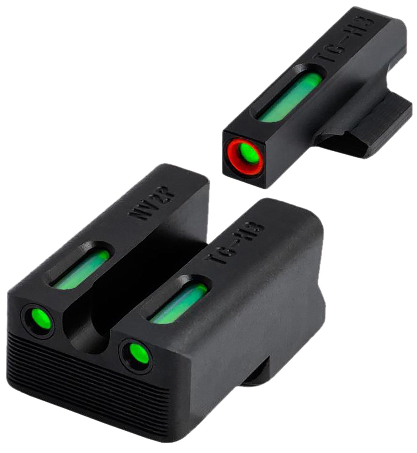 TruGlo TG13NV2PC TFX Pro Day Night Tritium Fiber Optic Orange Outline Front/Rear Sights