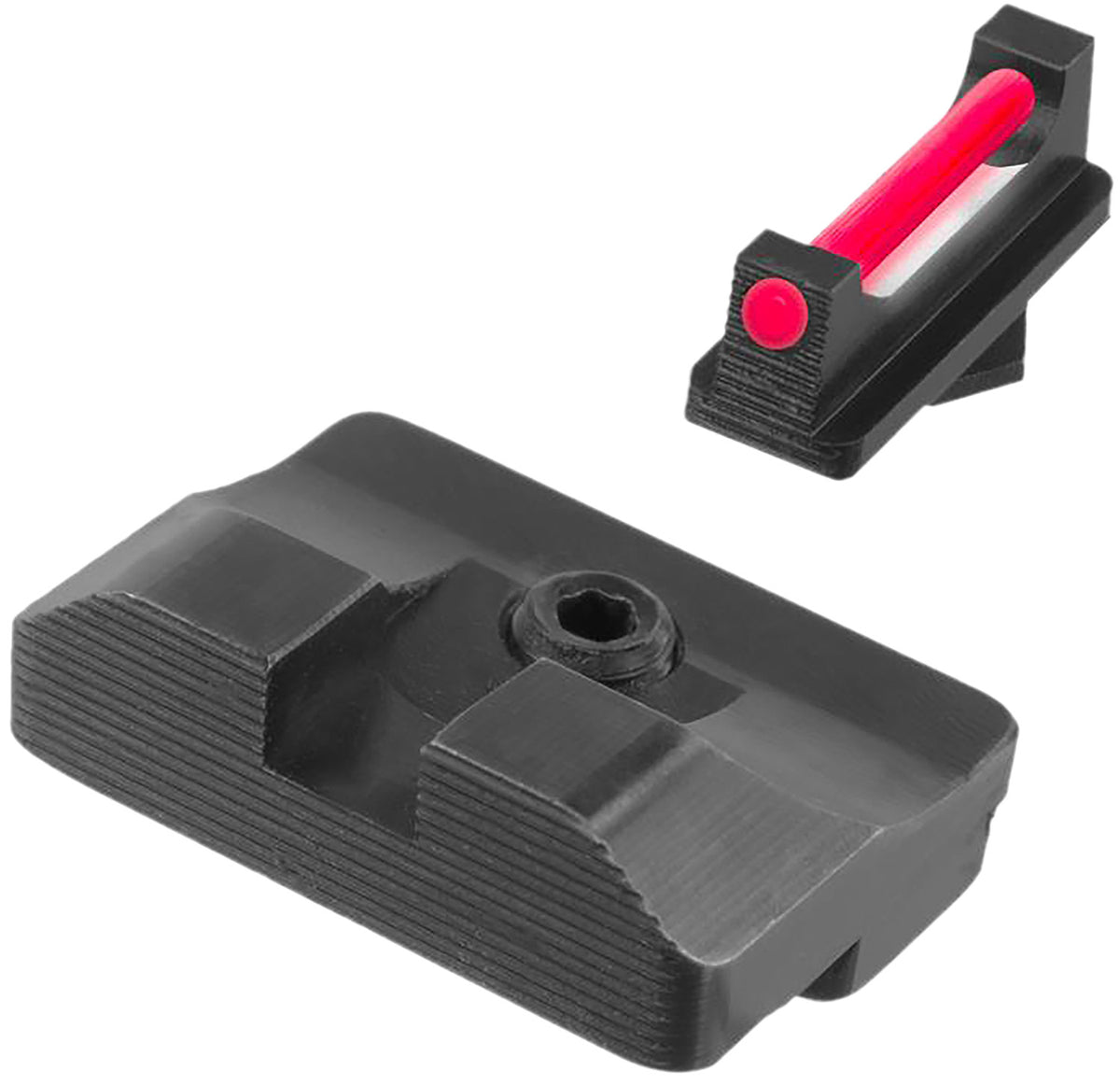 TruGlo TG132CZ1 Fiber-Optic Pro Red Front Sight Black Rear CZ SP With Spare Fibers