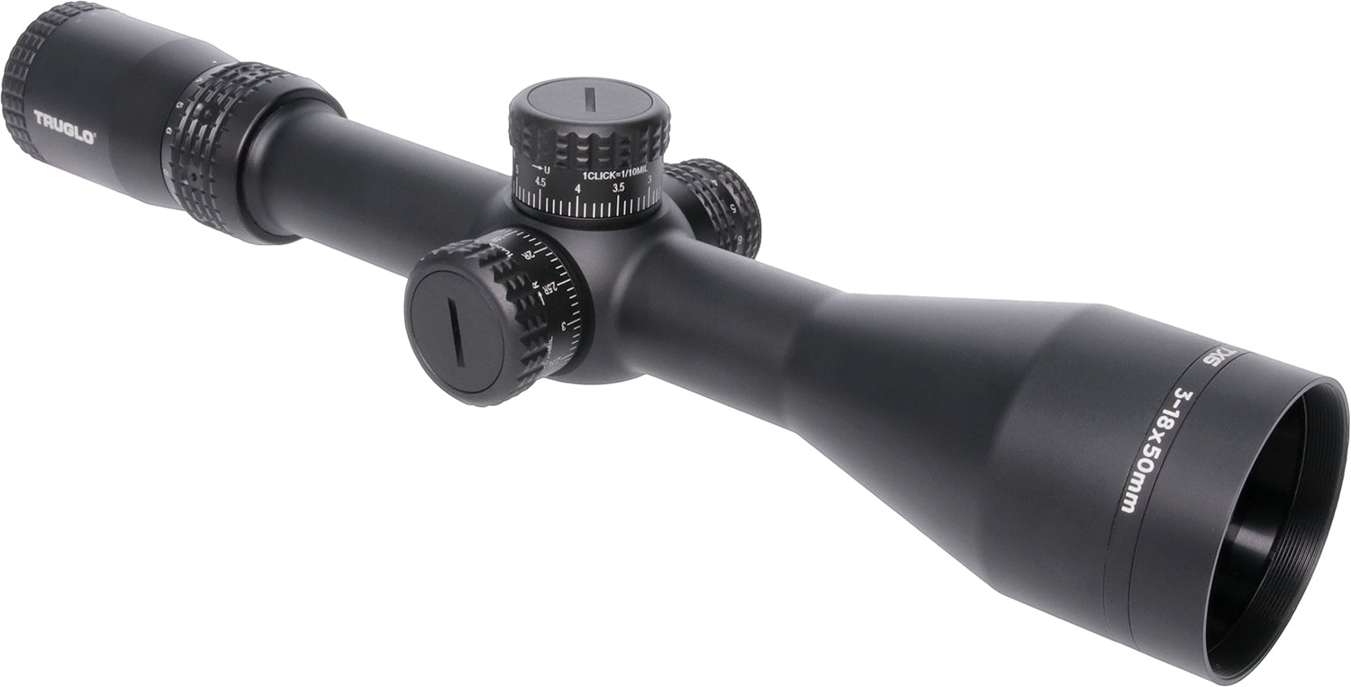TruGlo TX6 Matte Black 3-18x50mm 30mm Tube Illuminated FFP Rifle Scope TGTG8531TF
