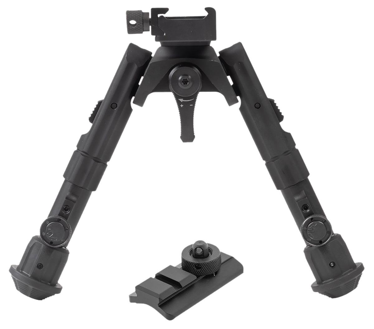 Leapers TLBP02B Recon 360 Matte Black Bipod 5.60-7.20 Inch Aluminum