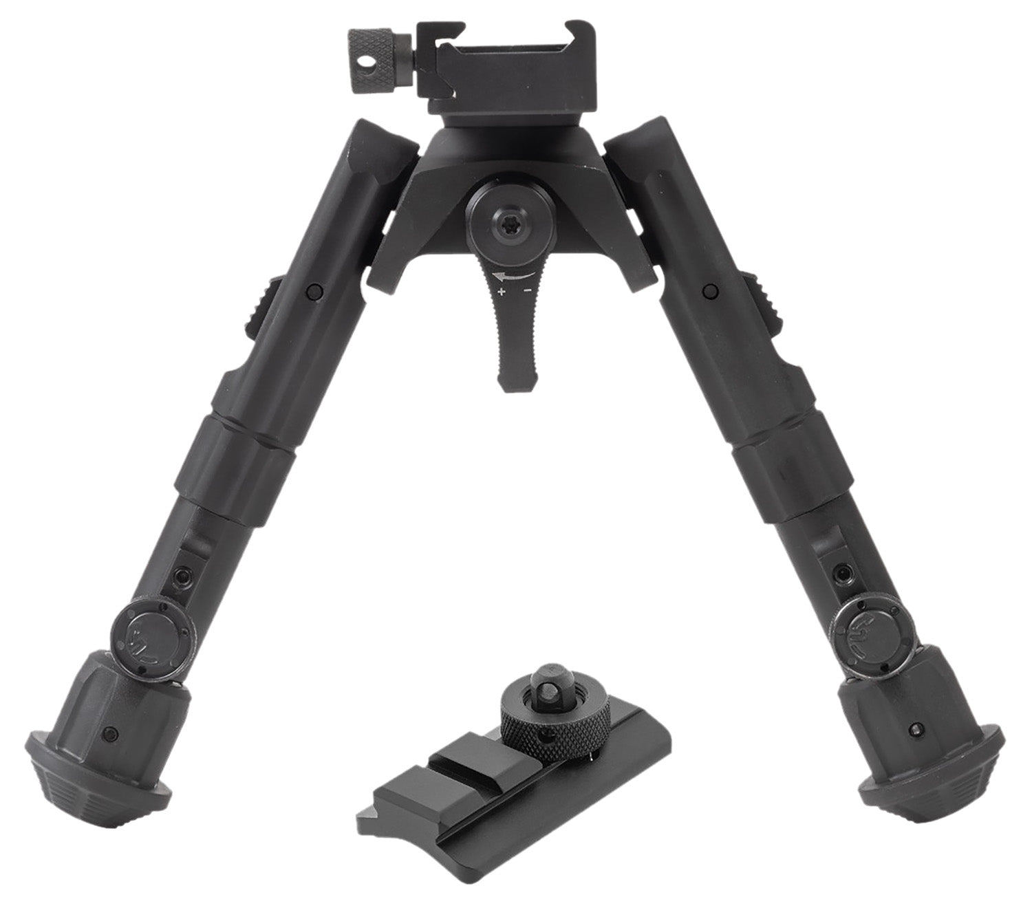 Leapers TLBP02B Recon 360 Matte Black Bipod 5.60-7.20 Inch Aluminum