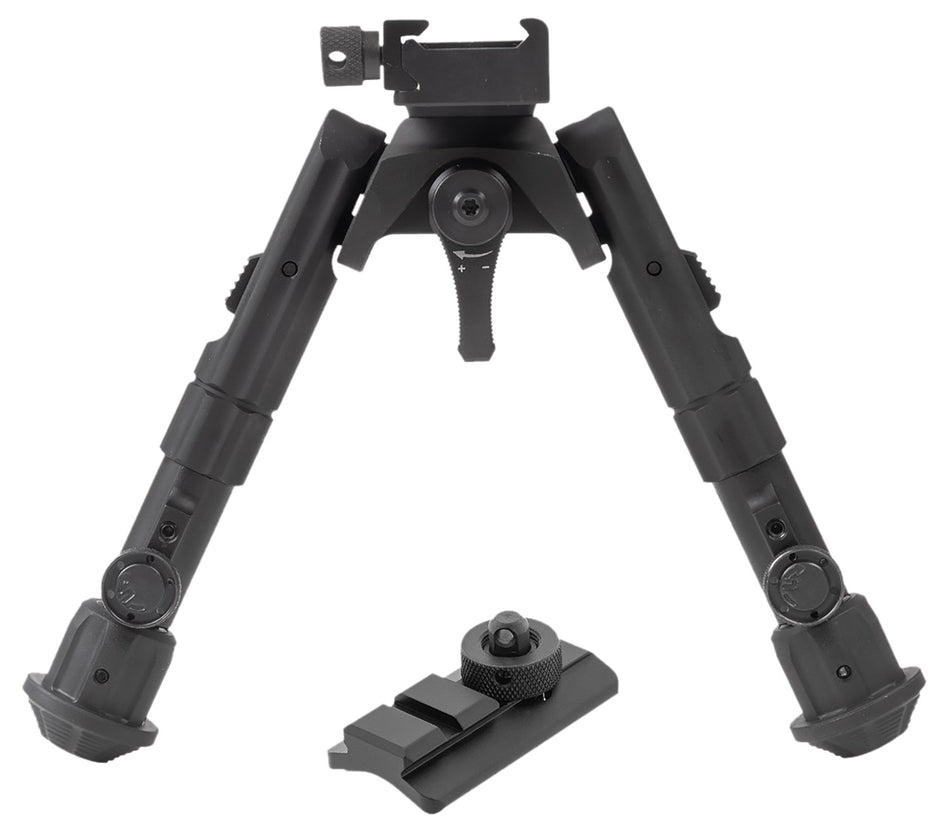 Leapers TLBP02B Recon 360 Matte Black Bipod 5.60-7.20 Inch Aluminum