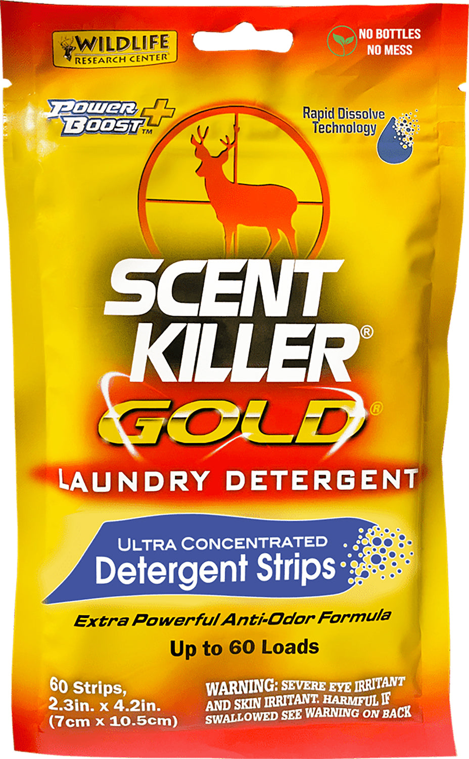 Wildlife Research 1285 Scent Killer Gold Anti-Odor Laundry Detergent Strips 60 Pack