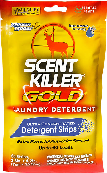 Wildlife Research 1285 Scent Killer Gold Anti-Odor Laundry Detergent Strips 60 Pack