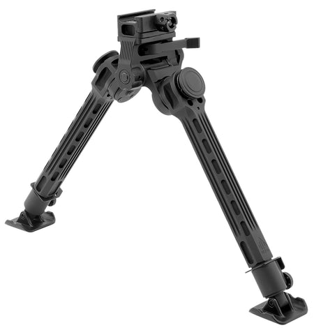 Leapers TLBPFS01A Big Bore Aluminum Steel Bipod Black 9-14 Inch