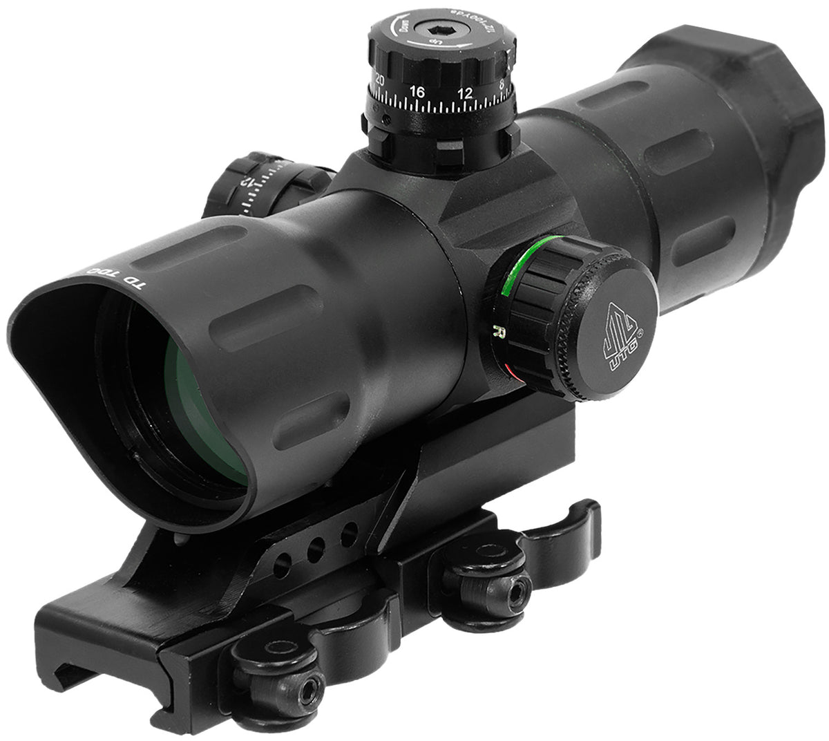 UTG SCPTDTDQ ITA Red/Green T-Dot Reticle 6" Tube Sight Matte Black
