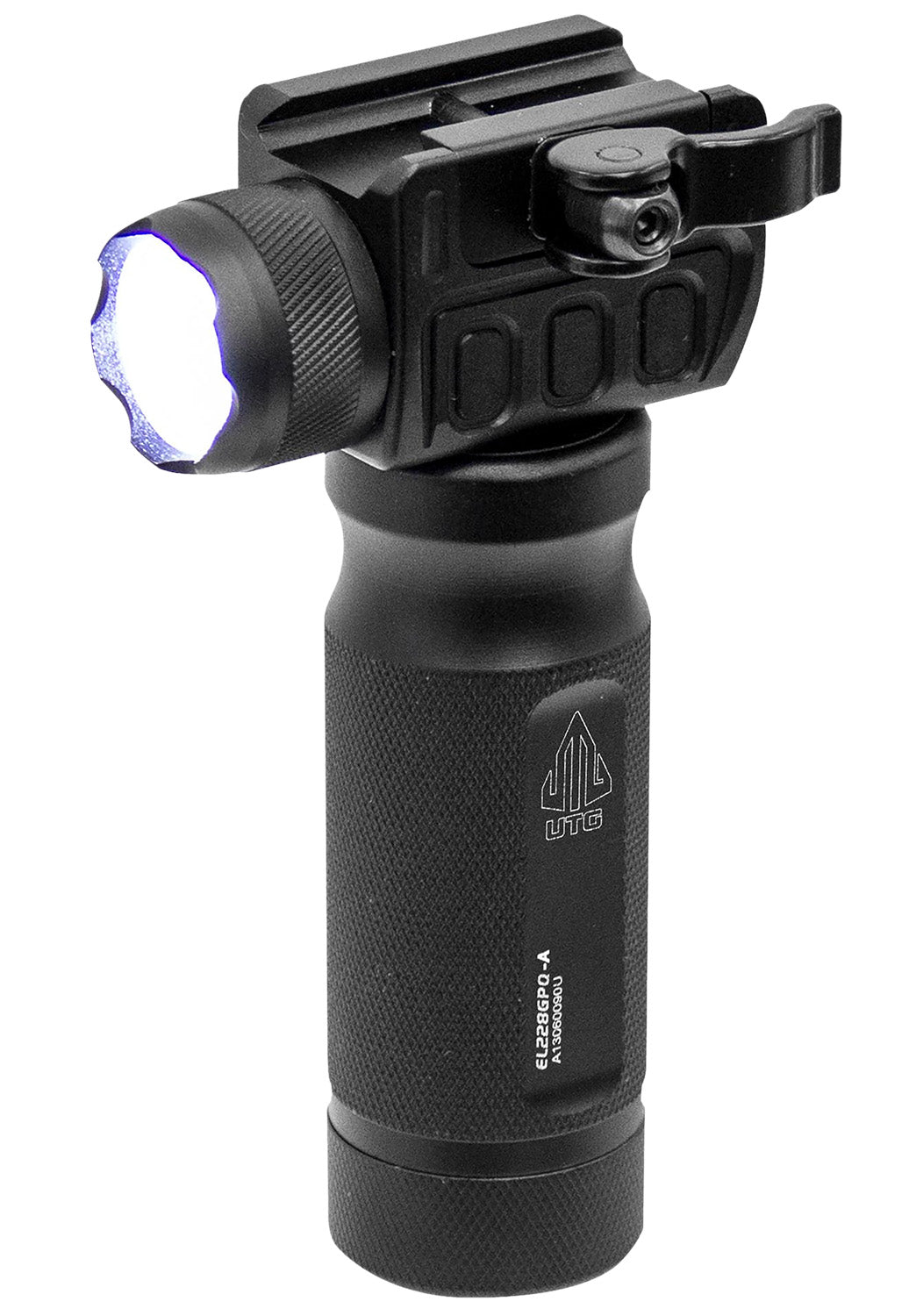 Leapers MNTEL228GPQA 400 Lumen QD Grip Light Black Aluminum Picatinny Quick Detach Lever Lock