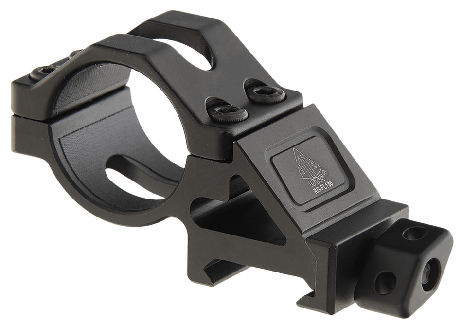 UTG RGFL138 Angled Offset Flashlight Ring Mount Picatinny Black Anodized