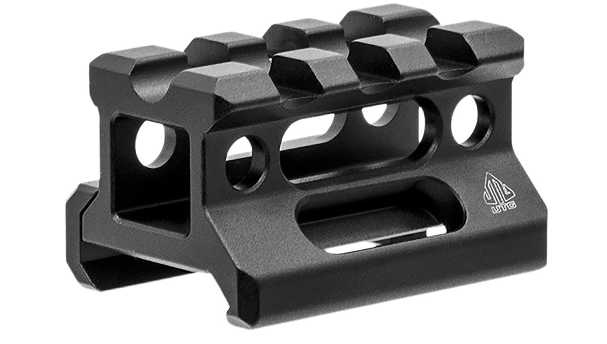 Leapers MTRSX7S Short Picatinny Riser Mount 0.75in Saddle Matte Black Anodized