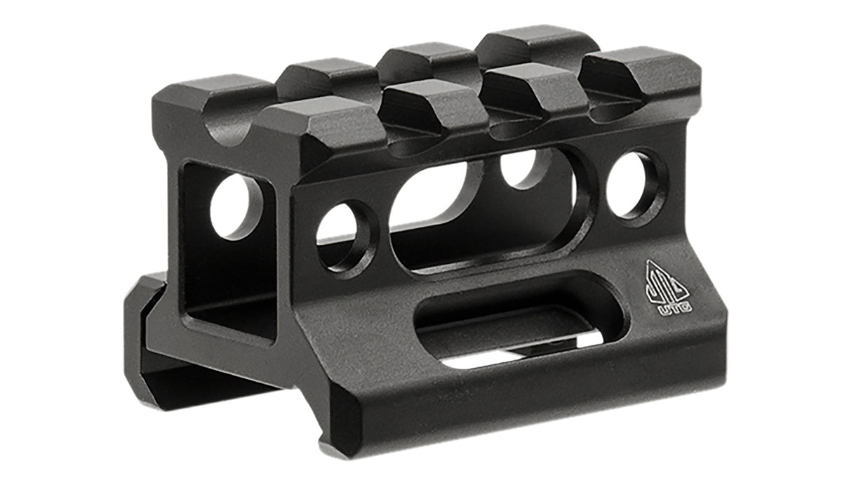 Leapers MTRSX8S Short Picatinny Riser Mount 0.83in Saddle Matte Black Anodized