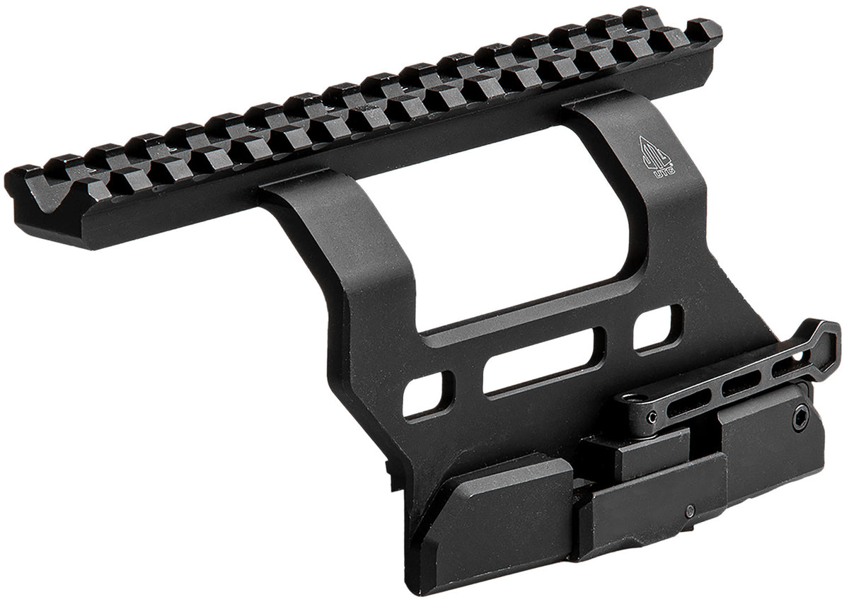 Leapers MTUAK01 QD AK Side Rail Mount 6.69" Matte Black Anodized 6061-T6 Aluminum