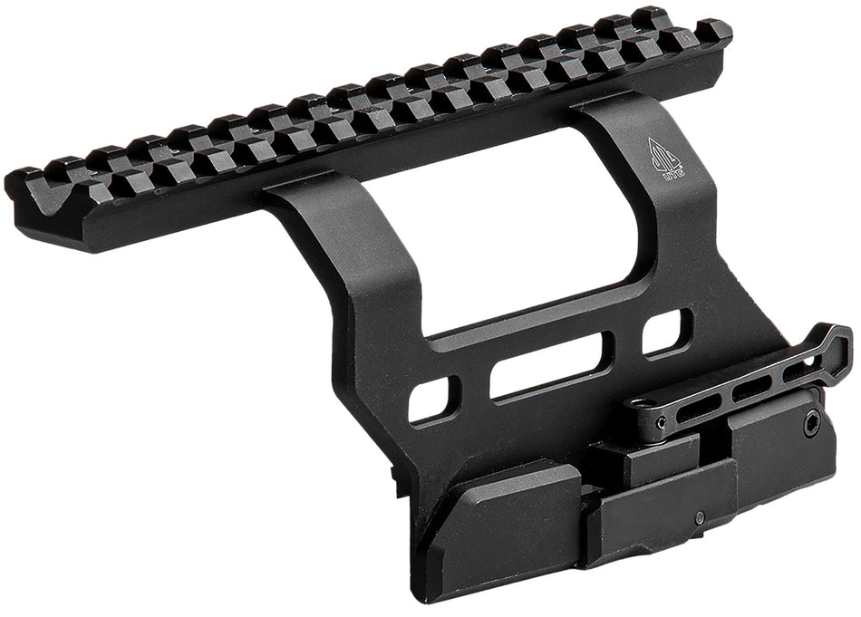 Leapers MTUAK01 QD AK Side Rail Mount 6.69" Matte Black Anodized 6061-T6 Aluminum