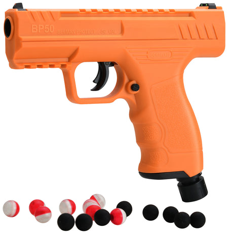 Beeman Model 6053 50 Caliber CO2 Projectile Launcher Orange Combo with Pepper and Steel Balls