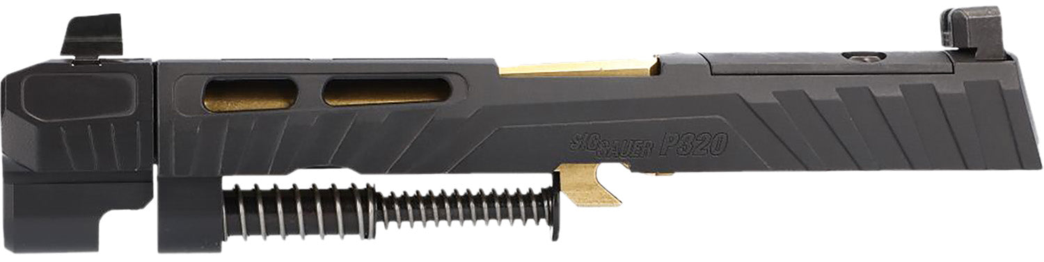 Sig Sauer 8901002 P320 9mm Gold/Black Optic Ready Stainless Slide with Detachable Compensator