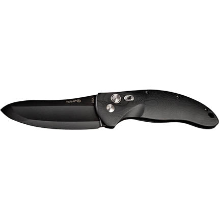EX-A04 Auto Knife 4-Inch Upswept Blade Black/Plain