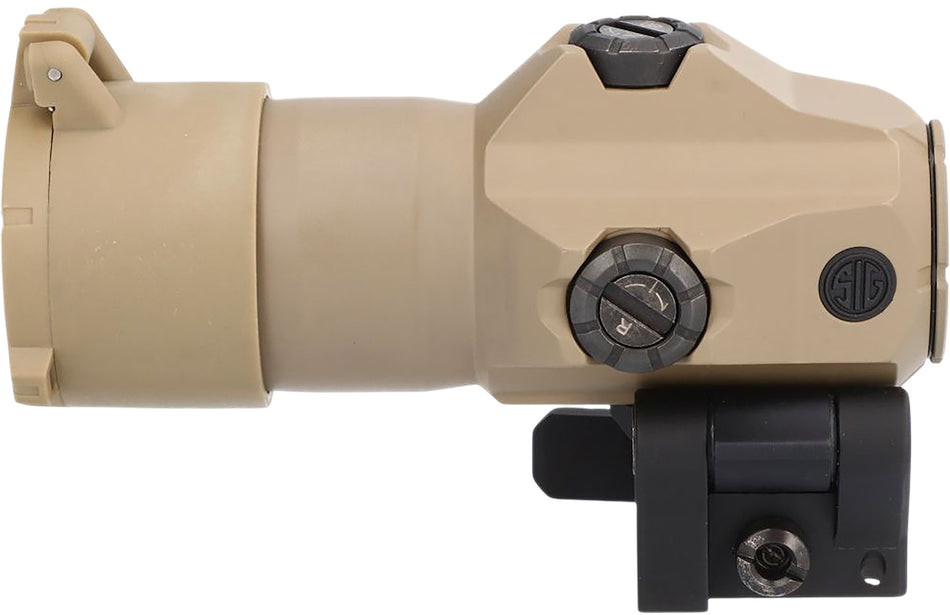 Sig Sauer Juliet4 Flat Dark Earth 4x24mm Magnifier PowerCam 90 Mount Flip-to-Side