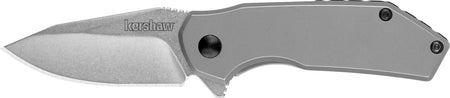 Kershaw 1375 Valve Assisted Opening Folder 2.25" Drop Point 4Cr14 Stonewashed Blade, Stainless Steel Handle