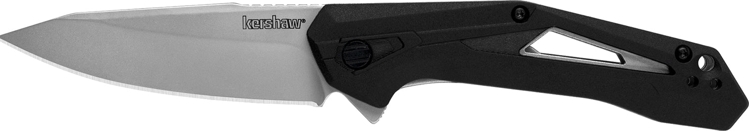 Kershaw 1385 Airlock Starter Series Folder 3" Drop Point 5Cr13MoV Blade, Black GFN with Stainless Liner Handle
