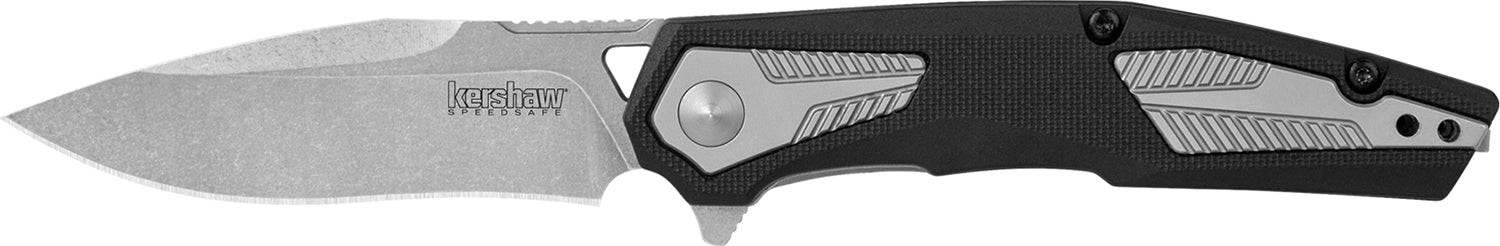 Kershaw 1390 Tremolo Starter Series Folder 3.13" Clip Point 4Cr14 Stonewashed Blade, Black GFN Handle