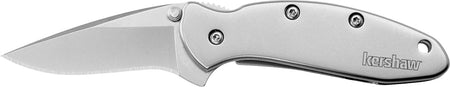 Kershaw 1600 Chive Assisted Opening Folder 1.90" Drop Point 420HC Bead Blasted Blade, Stainless Steel Handle