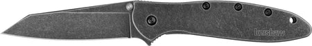 Kershaw 1660RBW Leek Random Assisted Opening Folder 3" Reverse Tanto Blackwash 14C28N Blade, Stainless Handle
