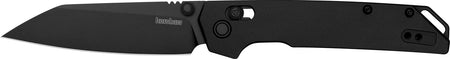 Kershaw 2038RBLK Iridium All-Black EDC Folder 3.45" Reverse Tanto D2 Steel Blade, Black Anodized Aluminum Handle