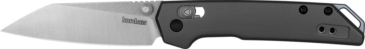 Kershaw 2051R Mini Iridium EDC Folder 3" Reverse Tanto D2 Steel Stonewashed Blade, Gray Anodized Aluminum Handle