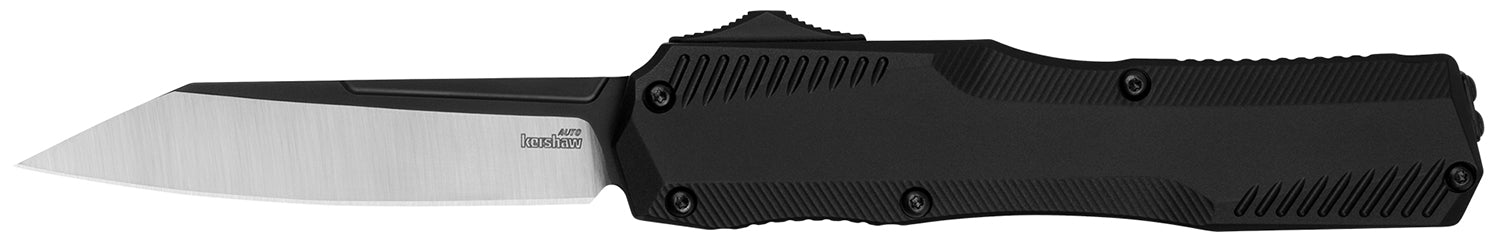 Kershaw 9000R Livewire OTF Automatic Reverse Tanto 3.30" CPM MagnaCut Satin Grind Blade, Black Anodized Handle