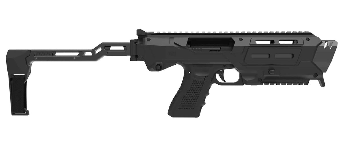 Meta Tactical Llc MX1-PS-BK MX-1 Glock 3/4/5 Gen Chassis Conversion Black Aluminum