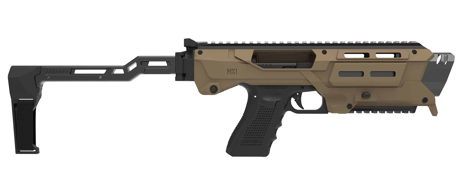 Meta Tactical Llc MX1-PS-TN MX-1 Glock 3/4/5 Gen Chassis Conversion Tan Aluminum