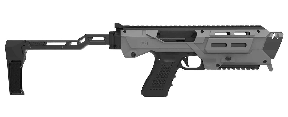 Meta Tactical Llc MX1-PS-GY MX-1 Glock 3/4/5 Gen Chassis Conversion Gray Aluminum