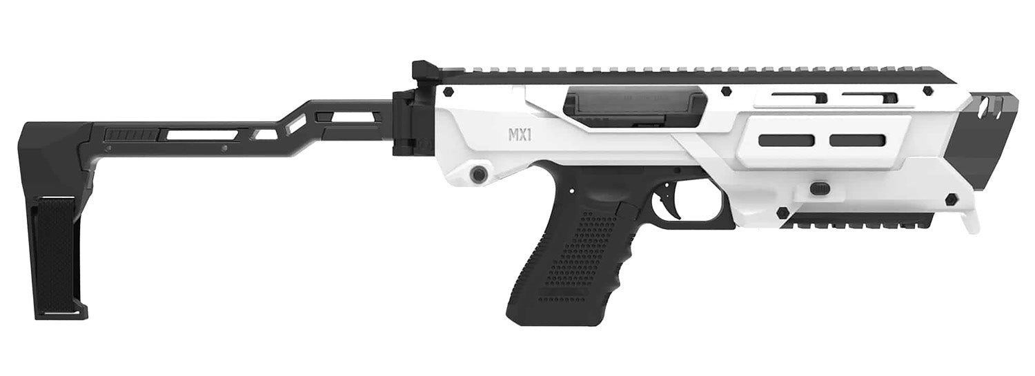 Meta Tactical Llc MX1-PS-WT MX-1 Glock 3/4/5 Gen Chassis Conversion White Aluminum