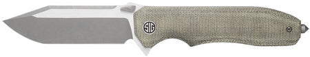 Sig Sauer VA9GT Validus Folding Knife 3.78" Modified Tanto Dark Stonewash M390, Green Micarta
