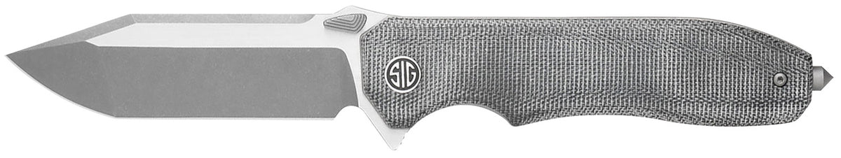 Sig Sauer VA9SBT Validus Folding Pocket Knife 3.78" Modified Tanto, Salt & Pepper Micarta