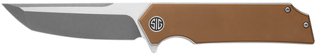 Sig Sauer TS8SBRN Tsuru Folding Pocket Knife 3.30" Tanto Satin 154CM, Coyote Brown G10