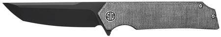 Sig Sauer TS8BB Tsuru Folding Pocket Knife 3.30" Black PVD Tanto 154CM, Salt & Pepper Micarta