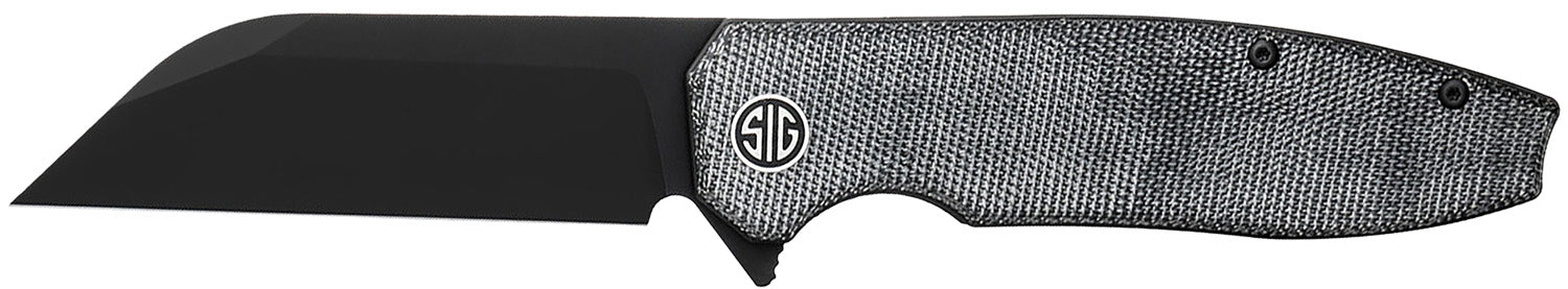 Sig Sauer KA8BB Karak Folding Pocket Knife 3.25" Wharncliffe Black PVD, Salt & Pepper Micarta
