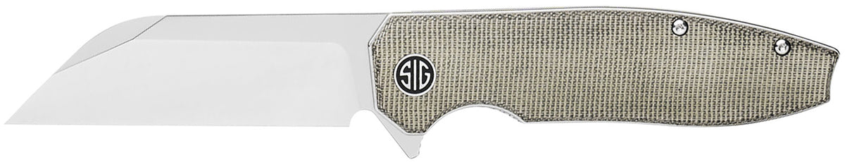 Sig Sauer KA7SG Karak Folding Pocket Knife 3.25" Wharncliffe Black PVD, Green Canvas Micarta