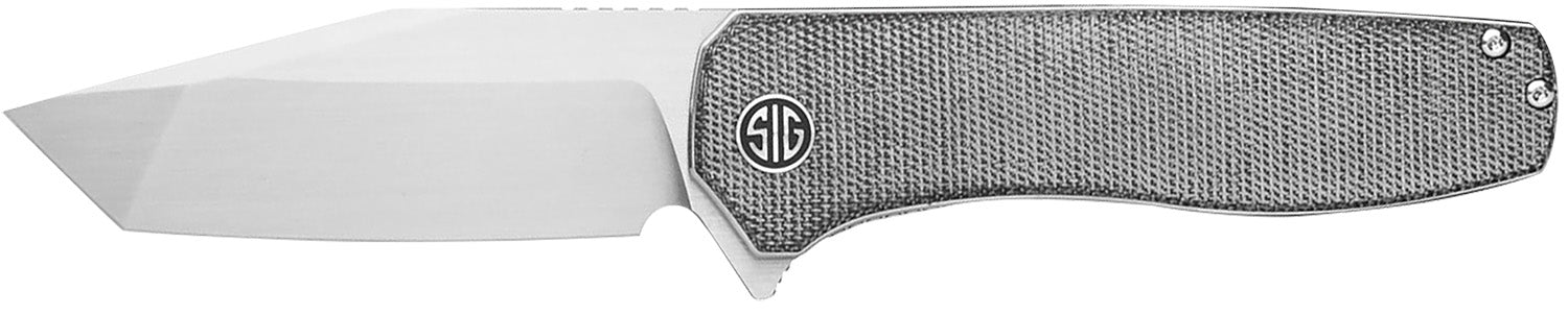 Sig Sauer XI6SB Xiphos Folding Pocket Knife 3.40" Satin Nitro-V Tanto, Salt & Pepper Micarta
